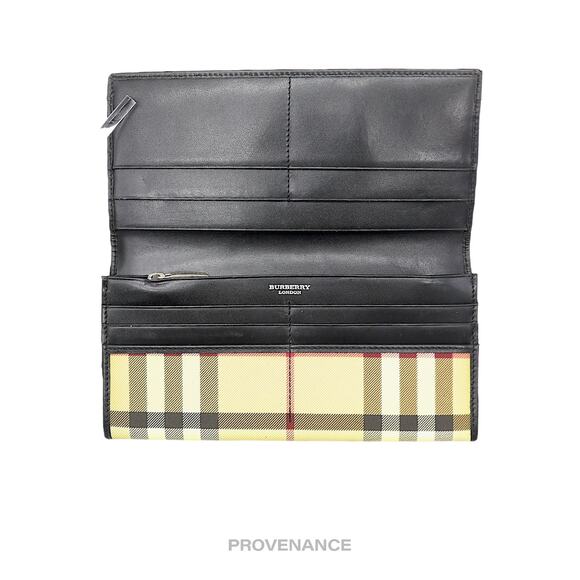 🔴 Burberry Long Snap Wallet - Nova Check Black - Picture 5 of 11